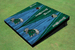 Tulane University Unci and Green Matching Wood Look Triangle Cornhole Boards
