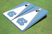 University of North Carolina "UNC" White and Blue Matching Triangle Cornhole Boards University of North Carolina "UNC" White and Blue Matching Triangle Cornhole Boards