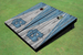 University of North Carolina "UNC" White and Blue Matching Wood Look Triangle Cornhole Boards University of North Carolina "UNC" White and Blue Matching Wood Look Triangle Cornhole Boards
