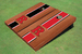 Rutgers University Rosewood Alternating Long Stripe Cornhole Boards
