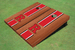 Rutgers University Red Rosewood Matching Long Stripe Cornhole Boards Rutgers University Red Rosewood Matching Long Stripe Cornhole Boards