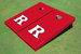 Rutgers University Red Matching Solid Cornhole Boards