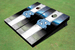 University of North Carolina "UNC" Field Long Stripe Matching White Themed Cornhole Boards