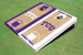 Texas Christian University "TCU" Alternating Basketball Court Custom Cornhole Board
