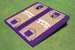 Texas Christian University "TCU"  Matching Purple Basketball Court Custom Cornhole Board