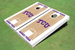 Texas Christian University "TCU"  Matching White Basketball Court Custom Cornhole Board