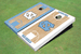 University of North Carolina "UNC" Alternating Basketball Court Custom Cornhole Board