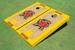 University of Maryland Yellow Matching Basketball Court Custom Cornhole Board