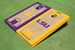 Louisiana State University Alternating Basketball Court Custom Cornhole Board Louisiana State University Alternating Basketball Court Custom Cornhole Board
