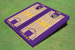 Louisiana State University Purple Matching Basketball Court Custom Cornhole Board