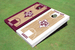 Texas A&M "State Outline" Alternating Basketball Court Custom Cornhole Board Texas A&M "State Outline" Alternating Basketball Court Custom Cornhole Board
