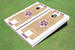 Texas A&M "State Outline" White Matching Basketball Court Custom Cornhole Board Texas A&M "State Outline" White Matching Basketball Court Custom Cornhole Board