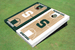 Michigan State University "S" Alternating Basketball Court Custom Cornhole Board Michigan State University "S" Alternating Basketball Court Custom Cornhole Board