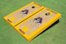 East Carolina University Yellow Matching Basketball Court Custom Cornhole Board