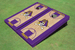 East Carolina University Purple Matching Basketball Court Custom Cornhole Board East Carolina University Purple Matching Basketball Court Custom Cornhole Board