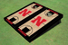 University of Nebraska Black Matching Basketball Court Custom Cornhole Board