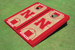 University of Nebraska Red Matching Basketball Court Custom Cornhole Board