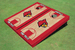 University of Louisville Red Matching Basketball Court Custom Cornhole Board