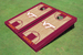 Virginia Tech Maroon Matching Basketball Court Custom Cornhole Board