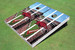 University Of Arkansas Stadium Long Stripe Themed Cornhole Boards
