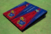 University Of Kansas Jayhawks Red and Royal Blue Matching Wood Look Triangle Cornhole Boards