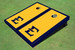 East Tennessee State University E Navy Matching Border Cornhole Boards