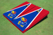 University Of Kansas Jayhawks Royal Blue and Red Matching Triangle Cornhole Boards