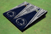 Penn State University Nittany Lions Navy Blue and White Matching Wood Look Triangle Cornhole Boards