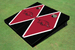 University Of Arkansas Maroon and Black Matching Diamond Cornhole Boards
