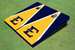 East Tennessee State University E Yellow and Navy Matching Triangle Cornhole Boards