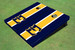 East Tennessee State University E  Yellow and Navy Matching Long Stripe Cornhole Boards