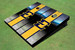 East Tennessee State University E Field Long Stripe Matching Yellow Themed Cornhole Boards