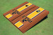East Tennessee State University ETSU Yellow Rosewood Matching Long Stripe Cornhole Boards