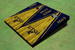 East Tennessee State University ETSU Yellow and Navy Matching Wood Look Triangle Cornhole Boards
