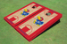 University Of Kansas Jayhawks Red Matching Basketball Court Custom Cornhole Board