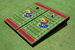 University Of Kansas Jayhawks Red Matching Football Field Custom Cornhole Board