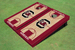 University Of South Carolina Garnet Matching Basketball Court Custom Cornhole Board