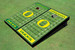 University of Oregon Alternating Football Field Custom Cornhole Boards