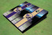 University Of Washington Helmet Field Long Stripe Alternating Themed Cornhole Boards