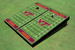 Virginia Tech Maroon Matching Football Field Custom Cornhole Board