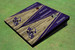 University Of Washington Helmet Gold and Purple Matching Wood Look Triangle Cornhole Boards