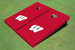 University of Wisconsin Red Matching Solid Cornhole Boards