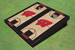 University of Wisconsin Black Matching Basketball Court Custom Cornhole Board
