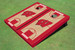 University of Wisconsin Red Matching Basketball Court Custom Cornhole Board