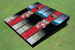 University of Wisconsin "Bucky" Field Long Stripe Matching Red Themed Cornhole Boards