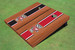 University of Wisconsin "Bucky" Rosewood Alternating Long Stripe Cornhole Boards