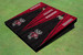 University of Wisconsin "Bucky" Black and Red Matching Wood Look Triangle Cornhole Boards