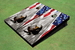 American Flag Wavy Wood Look Triangle with Eagle Cornhole Boards American Flag Wavy Wood Look Triangle with Eagle Cornhole Boards