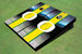 University of Oregon  Field Long Stripe Matching Yellow Themed Cornhole Boards University of Oregon  Field Long Stripe Matching Yellow Themed Cornhole Boards