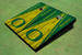 University of  Oregon Yellow and Hunter Matching Wood Look Triangle Cornhole Boards